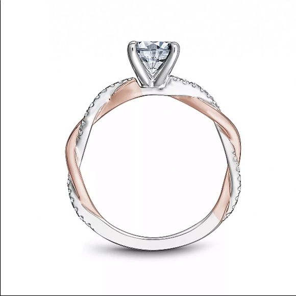 New Women’s Two Tone Diamond Beautiful Ring 💍 - Picture 4 of 4